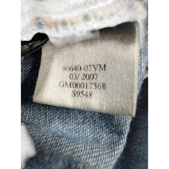 Vintage Harley Davidson Sleeveless Raw Hem Vest Large Denim Biker Riding - Picture 4 of 9